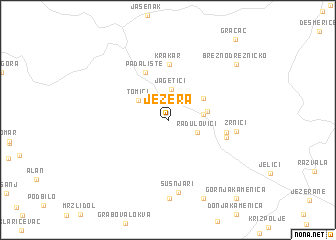 map of Jezera