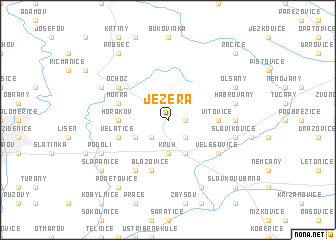 map of Jezera