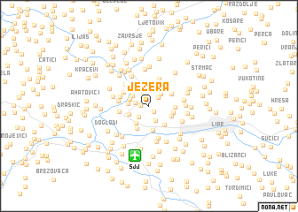 map of Jezera