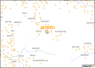 map of Jezerci