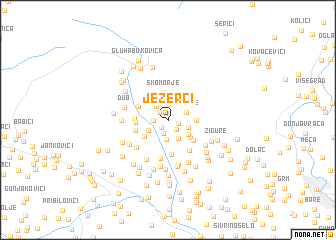 map of Jezerci