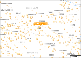map of Ježevina