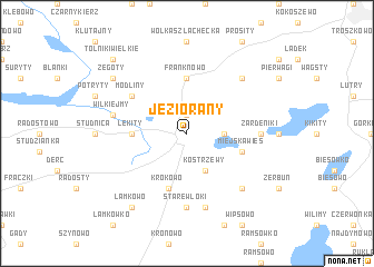 map of Jeziorany