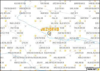 map of Jeziorko