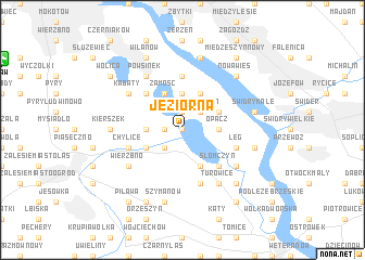 map of Jeziorna