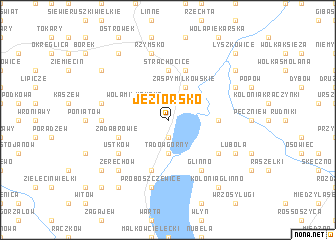 map of Jeziorsko