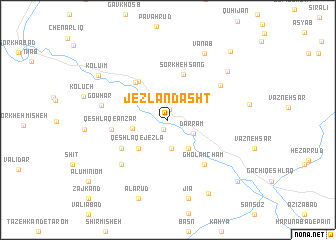 map of Jezlān Dasht