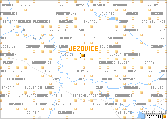 map of Ježovice