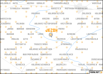 map of Jeżów