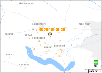 map of Jharoda Kalān