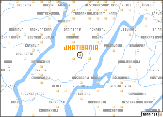 map of Jhātibania