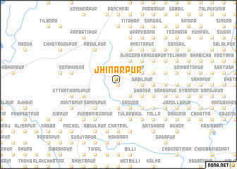 map of Jhinārpur