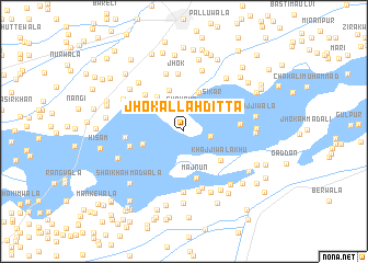 map of Jhok Allāh Ditta