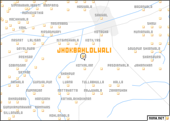 map of Jhok Bahlolwāli