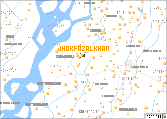 map of Jhok Fāzal Khān