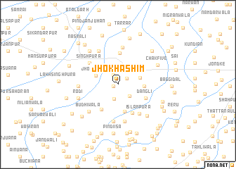 map of Jhok Hāshim