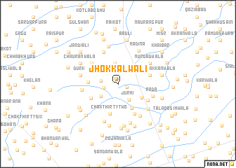 map of Jhok Kālwāli