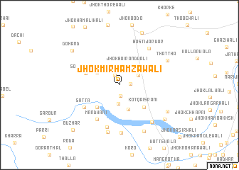 map of Jhok Mir Hamzāwāli