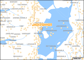map of Jhok Rahmān