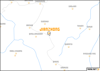 map of Jianzhong