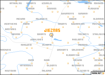 map of Jieznas