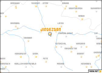 map of Jīr Dezdān