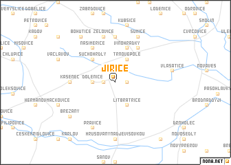 map of Jiřice
