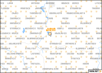 map of Jiřín