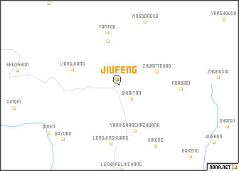 map of Jiufeng