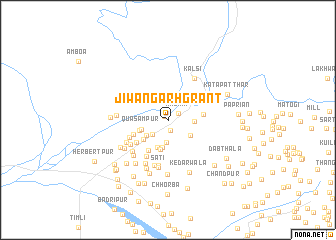 map of Jīwangarh Grant