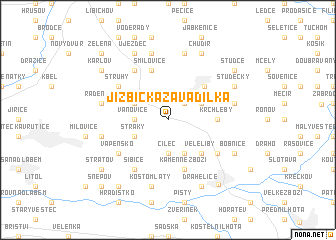map of Jizbická Zavadilka