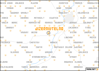 map of Jizerní Vtelno