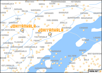 map of Johiyānwāla