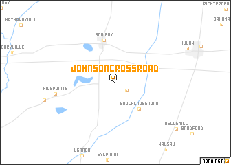 map of Johnson Crossroad