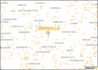 map of Johnsville