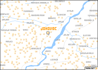 map of Johovac