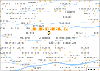 map of Jokūbaičiai Naujieji