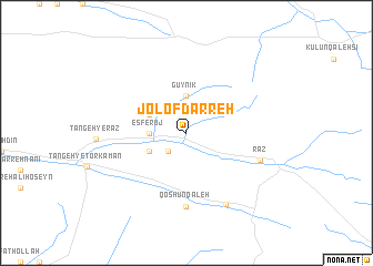 map of Jolof Darreh