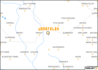 map of Jónatelek