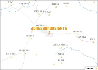 map of Jonesboro Heights