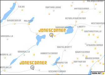 map of Jones Corner