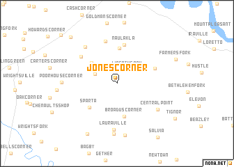 map of Jones Corner