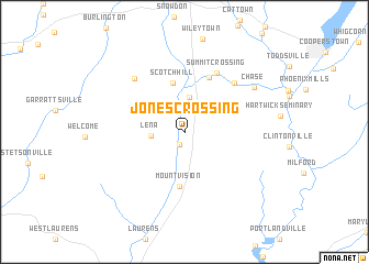 map of Jones Crossing