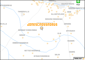 map of Jones Crossroads