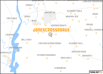 map of Jones Crossroads