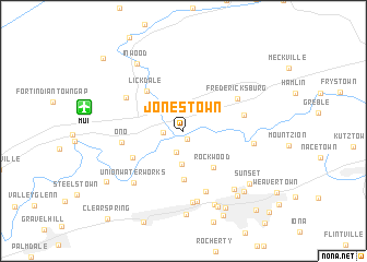 map of Jonestown