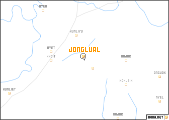 map of Jong Lual