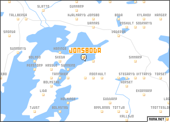 map of Jonsboda