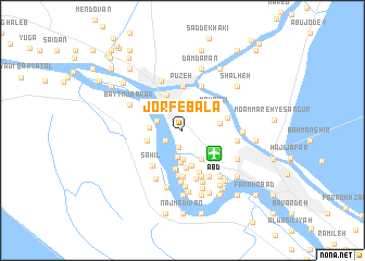 map of Jorf- e Bālā