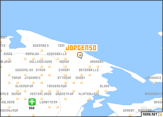 map of Jørgensø